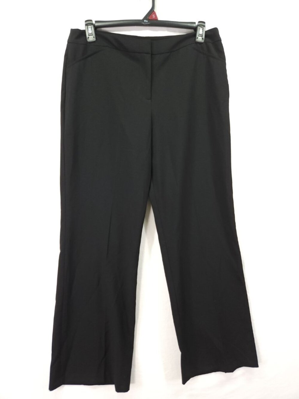 Nicole Miller NY Womens 14 35x32 Black Wide-Leg Dress Pants Workwear Trouser